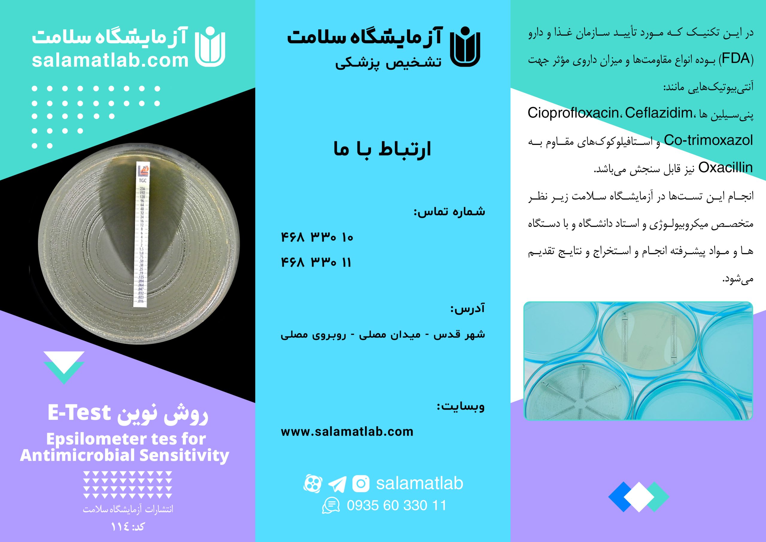 تکنیکهای پیشرفته تعیین حساسیت میکروارگانیسمها به آنتیبیوتیکها